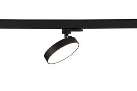 DL190450/MB  Adis, 22W Black Disc Track Light, 3000K 120 Deg, DOB, 3yrs Warranty